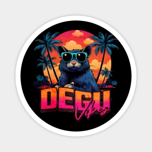 Retro Wave Degu Miami Magnet